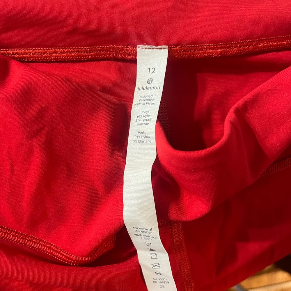 lululemon athletica Red Leggings
